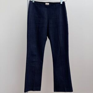 Cinq à Sept tous les jours pintuck cropped kick flare denim pant 8 indigo 5 à 7